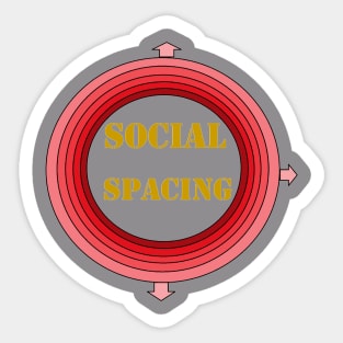 social spacing Sticker